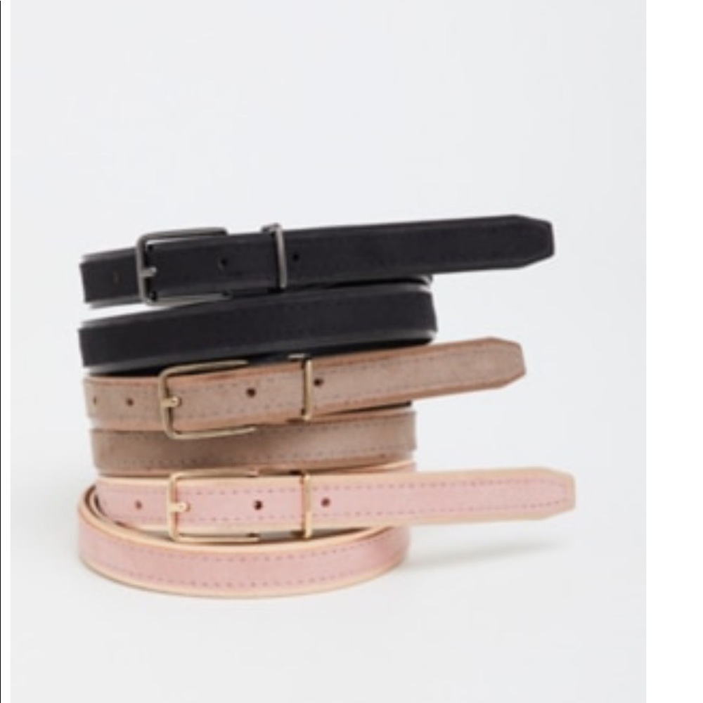 Faux Leather Belt- Pack of 3